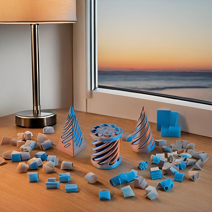 3 Packs Impossible Cone, Spiral Cone Fidget Toy 3D Printed Spiral Cone Toy, Pyramid Passthrough Sculpture, Mini Cones Pass Through Pyramid Fidget Toy for Stress and Anxiety Relaxing