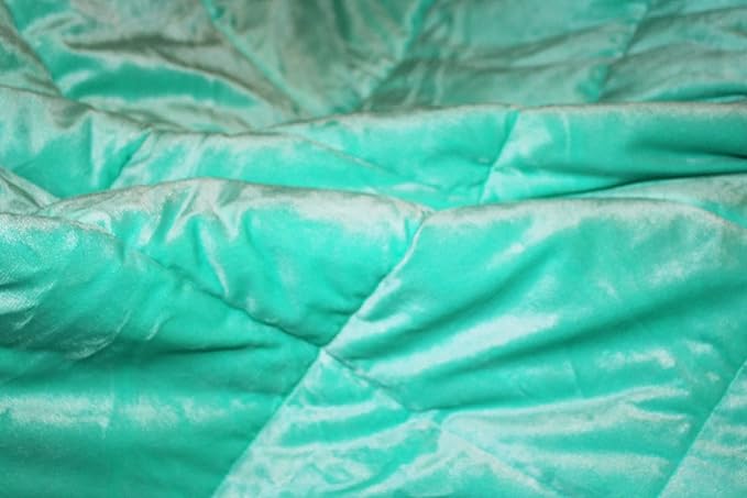 ALANSMA Reversible Weighted Blanket for All Season, Luxury Velvet, Warm and Cool, Adult 20Lb Green Weighted Blanket, Enjoy Sleeping Anywhere(Light Green,60"x80" 20lbs)
