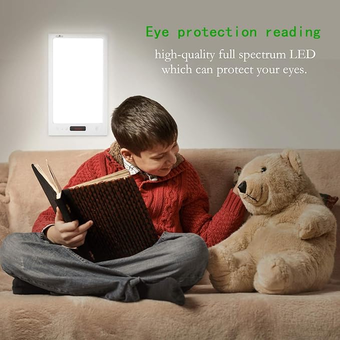 Bright Light Therapy Lamp 12000 Lux - Sunrise Alarm Clock with Dawn Simulator, APP Control - Wake Up Happy & Start Your Day Positively