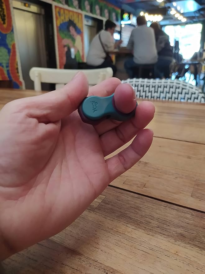 Yogi Fidget Toy – Silent Sensory Spinner for Adults & Kids – Stress Relief Fidgets for ADHD, Anxiety – Fidget Toys for Adults – Includes 5 Finger-Fit Rings – Work, School & Travel – 2-Pack