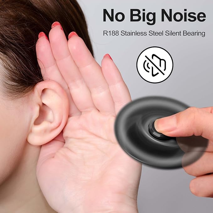 Fidget Spinners Toy, Metal Stainless Steel Bearing High Speed 4-8 Min Spins, EDC ADHD Stress Anxiety Relieves Reducer Fidgets Finger Toys, Spinner Toys for Kids and Adults