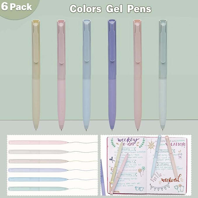 52 PCS Aesthetic School Supplies with Highlighters, Mechanical Pencils, Color Ink Gel pens, Pencil Case, Bible Study Supplies, Pens Pencils and Highlighters Set, Stationary Set for Student