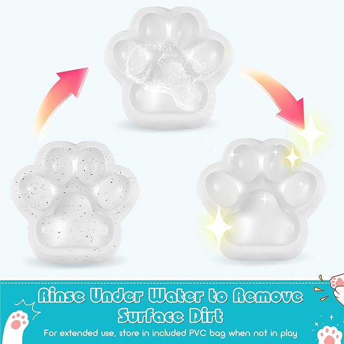 Big Cat Paw Taba Squishy Squeeze Toy, 5-inch Cute Silicone Sticky Taba Squishy, Squeeze Toys for Stress Relief and Anxiety Relaxing, Decompression Toys, Gifts for Kids/Adult