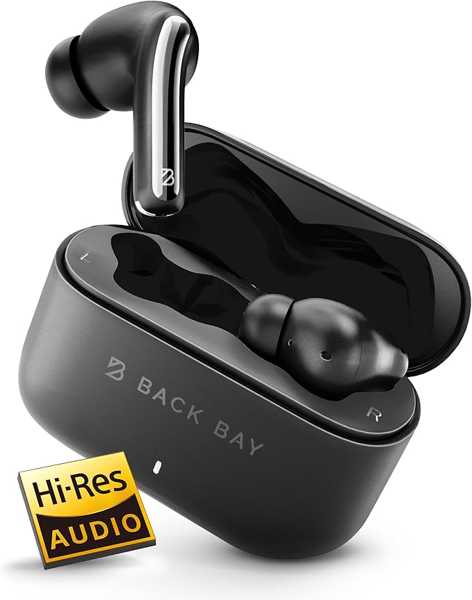 Back Bay Audio Active Noise Canceling Earbuds for Android & iPhone - Bluetooth 5.4 ANC Earbuds with Transparency Mode, Deep Bass, Air Buds for Android Phones, In-Ear Wireless Sound Cancelling Ear Buds