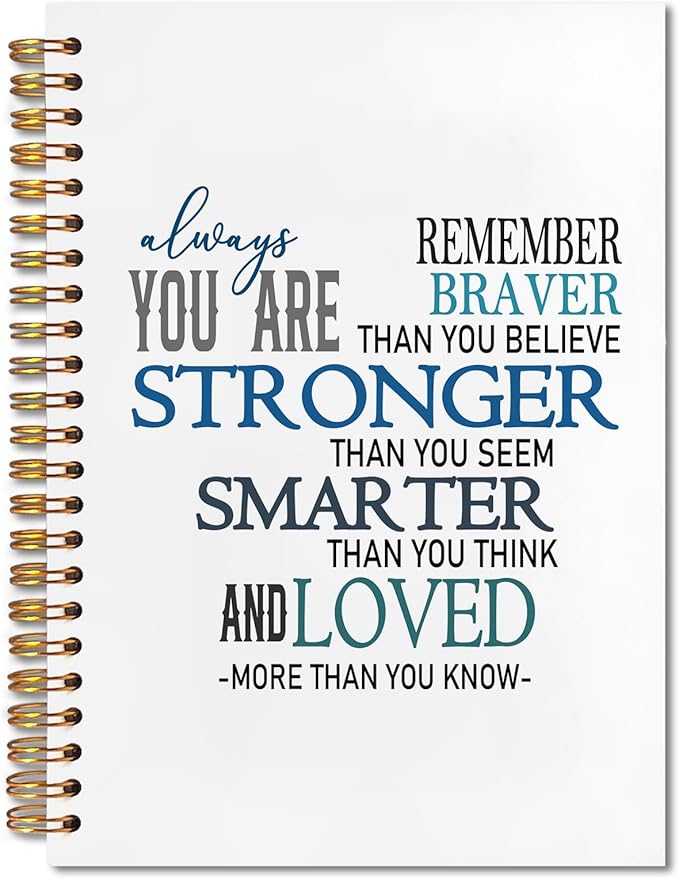 Inspirational Spiral Notebook 5.5x8.3, Believe Sign You Are Enough Motivational Journal for Women, Inspirational Encouragement Gifts for Women, Congratulations Gifts Notebook for Note Taking