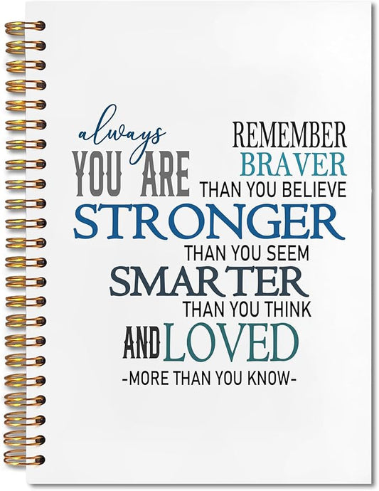 Inspirational Spiral Notebook 5.5x8.3, Believe Sign You Are Enough Motivational Journal for Women, Inspirational Encouragement Gifts for Women, Congratulations Gifts Notebook for Note Taking
