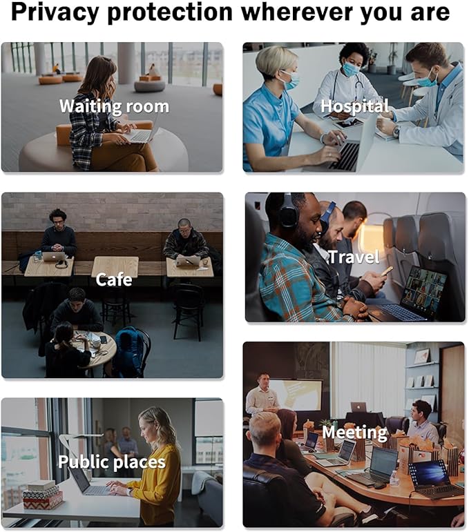 F FORITO 360° Privacy Screen Protector Compatible with MacBook Pro 13 inch (2016, 2017, 2018, 2019, 2020, 2021, 2022, M1, M2), Anti Peeping, Anti Glare and Scratch Resistant Laptop Privacy Screen