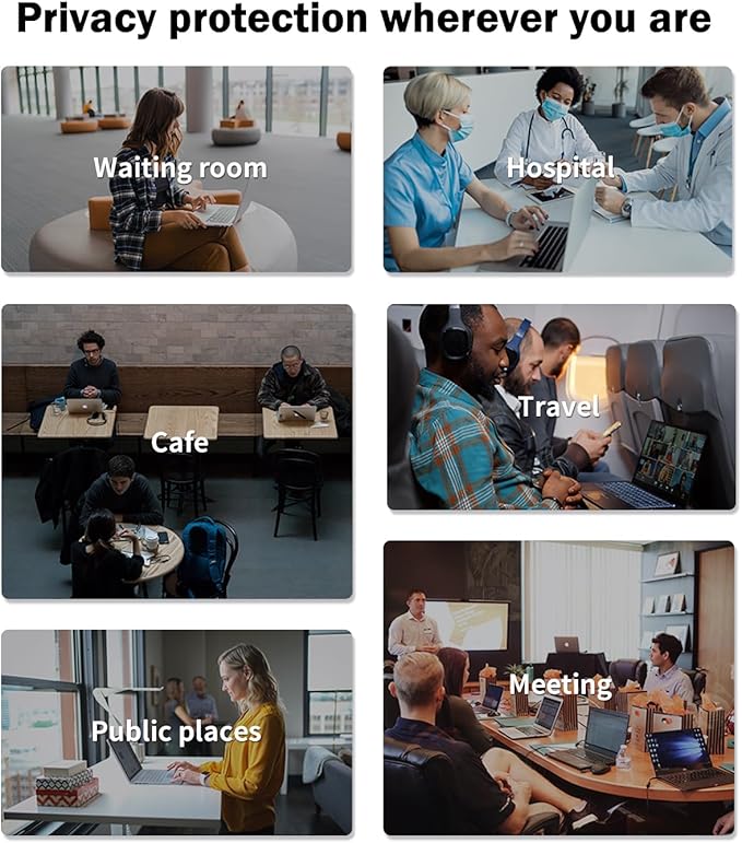 F FORITO 11.6 Inch Laptop Privacy Screen Protector, 360° Anti Peeping and Anti Glare Laptop Privacy Shield Compatible with 11.6" Acer/Lenovo/HP/ASUS/Dell with 16:9 Aspect Ratio