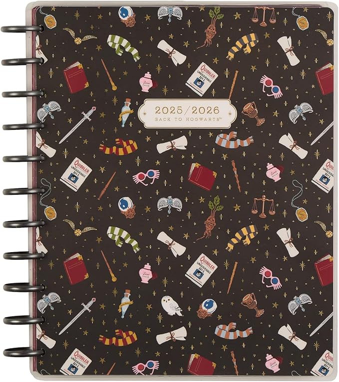 Happy Planner Harry Potter Disc-Bound 12-Month July 2025–June 2026 Planner, Big Size, Student Layout, Back to Hogwarts