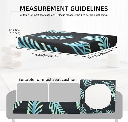 8Pcs Outdoor Cushions Covers Waterproof, Patio Cushion Covers, Stretch Cushion Covers Replacement,Cushion Slipcovers, Furniture Cushion Covers (Fir, 8PCS-Print)