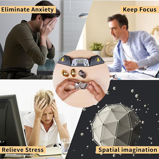 Metal-Puzzles 3D-Brain-Teaser Toys: Cool-Gadgets-Stuff Box Puzzles-Toy for Kid Children Teen Adult, ADHD Tools Stress Relief Gift for Office Home School Christmas Women Men Ball-Cube