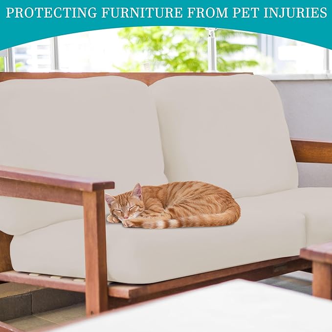 14 Pcs Stretch Patio Cushion Covers,Outdoor Couch Covers Replacement,Outdoor Couch & Sofa Slipcovers,for Patio Furniture Cushion Covers,Washable Reusable Furniture Protector (Beige,Cover Only)