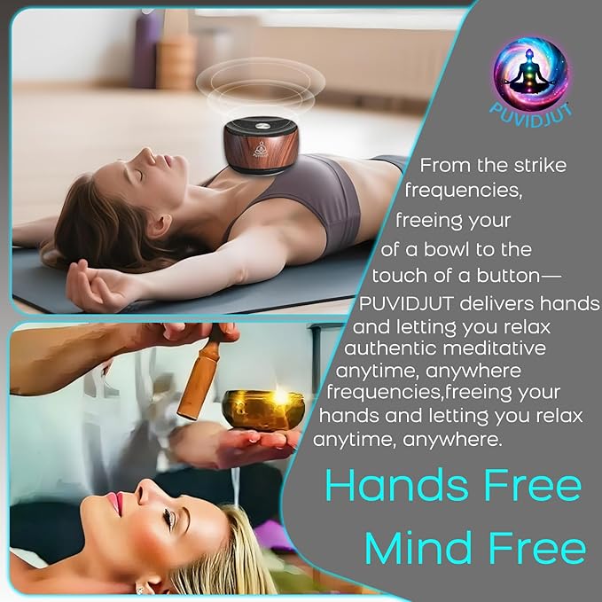 Sound Frequency Machine,Meditation Generator Instrument,Tone Device Tools - Solfeggio Frequencies Bath for Yoga, Mindfulness, Vibration System of Chakra Balancing, 5 Tones, 3 Timers