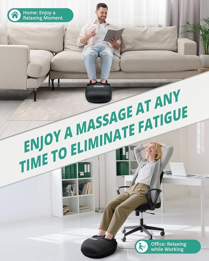 Medcursor Foot Massager Machine with Heat, Rolling, Deep Kneading, Shiatsu Foot Massager for Delivers Pain Relief, Tired, Plantar Fasciitis, Gift for Women Mom Men Fits Up to 13"