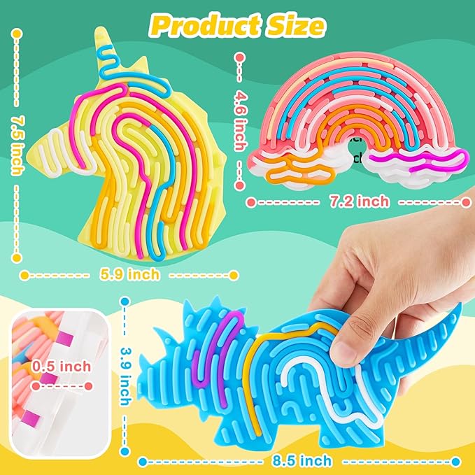 1Pcs Dinosaur Sensory Activity Board, Fidget Sensory Toys for Kids Adults, Duble Sided Design Kids Busy Board for Fine Motor Skill, Calm Down Toy for Stress Relief, Calming, Focus, ADHD and Autism