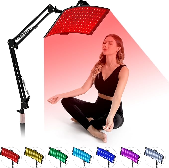 7 in 1 Portable Light Therapy for Face for Body Lamp with Stand, 920nm Red Infrared Light Therapy Device, LED Face Skin Body Skin Care at Home