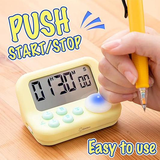 dretec New Special Learning Timer A+, for Studying, Design Like a Game Console, Large Button, Gray, Officially Tested in Japan(2 Starter AAA Battery Included)