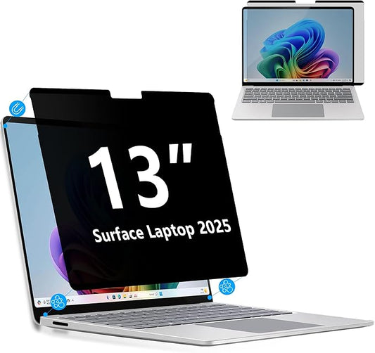 Megoo Privacy Screen for Surface Laptop 13 inch (2025), Magnetic Anti-Spy Film, Anti-Glare, Blue Light Filter, Washable Nano Adhesive, Removable Design
