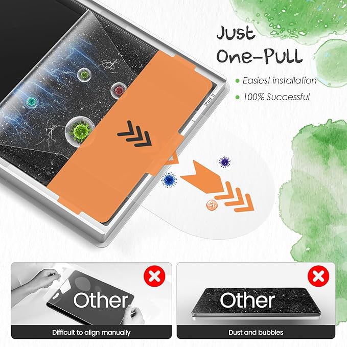 PandaShield 2-Pack Paper-feel Screen Protector Easy-Installation Box for iPad Pro [11-in.] M4 (2024),Matte,Write and Draw like on Paper,Bubble Free,Anti-Glare,Scratch Resistant,Apple Pencil Support