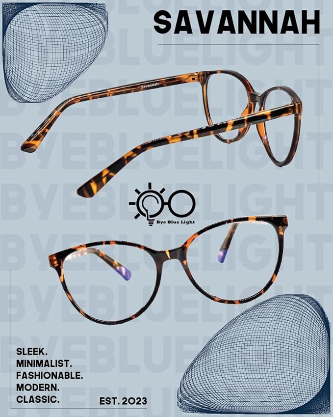 Blue Light Blocking Glasses – Lightweight, Anti-Glare & Eye Strain Relief for Gaming, Reading & Office Use