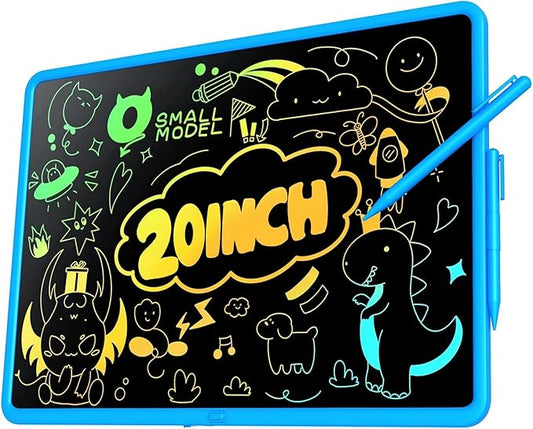 20 Inch LCD Writing Tablet for Kids, Rechargeable Large Kids Drawing Pad, Mess Free Drawing Tablet, Doodle Board, Educational & Learning Drawing Toys for Boys and Girls Aged 3+ Years Old Birthday Gift