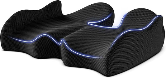 VOXON Seat Cushion, X Large Car Seat Cushion, Memory Foam Cushions for Office Chair, Chair Cushions for Tailbone Pain Relief & Pressure Relief Sciatica for Long Sitting