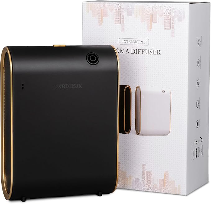 Home Bluetooth Smart Waterless Aromatherapy Machine, Essential Oil Diffuser, with Fragrance Coverage of up to 2000 Square feet, Suitable for Home, Hotel, Restaurant, Office, and spa Center.（Black）