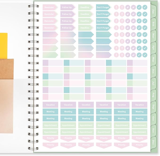 Cambridge 2025 Planner, Weekly & Monthly, 8-1/2" x 11", Large, Ombre (1731-905-25)
