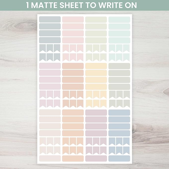 bloom daily planners Calendar Essentials Planner Stickers - 8 Sheets, 1629 Stickers Per Pack! - Color Coordinating Monthly Headings, Dates, Icons, Etc. - Retro Rainbow