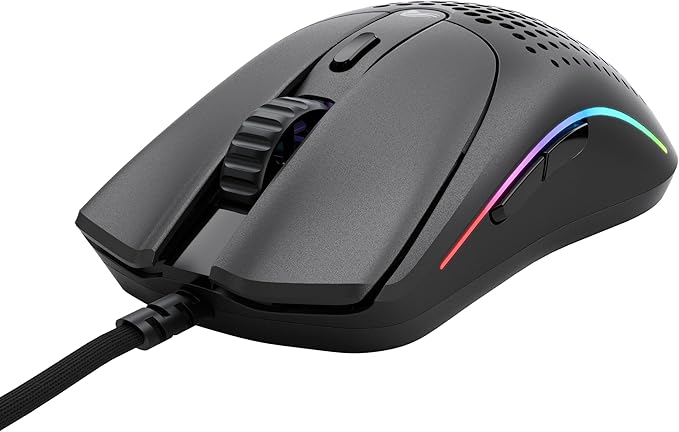 Glorious Gaming Model O 2 Wired Gaming Mouse - 59g Ultralight, FPS, 26,000 DPI, Motion Sync, 80M Click Rated Switches, 6 Programmable Buttons, Ambidextrous, RGB, PTFE Feet - Black