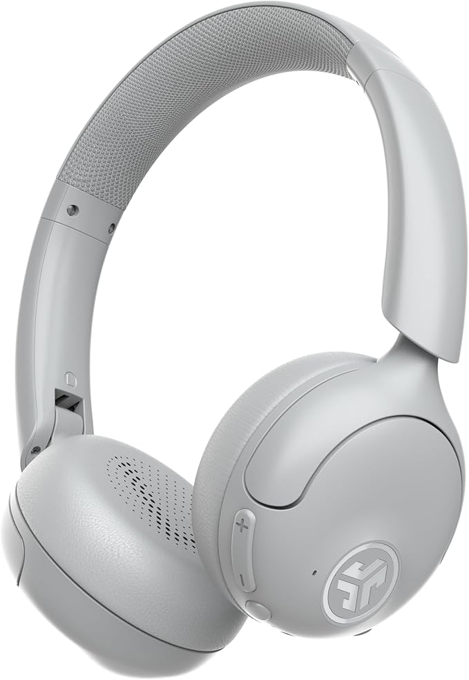 JLab Go Lux ANC Wireless Headphones, Cloud White, Hybrid Active Noise Cancelling, Premium On-Ear Bluetooth Headset, Customizable Sound, Be Aware Mode, Cloud Foam Comfort, Multipoint Connection