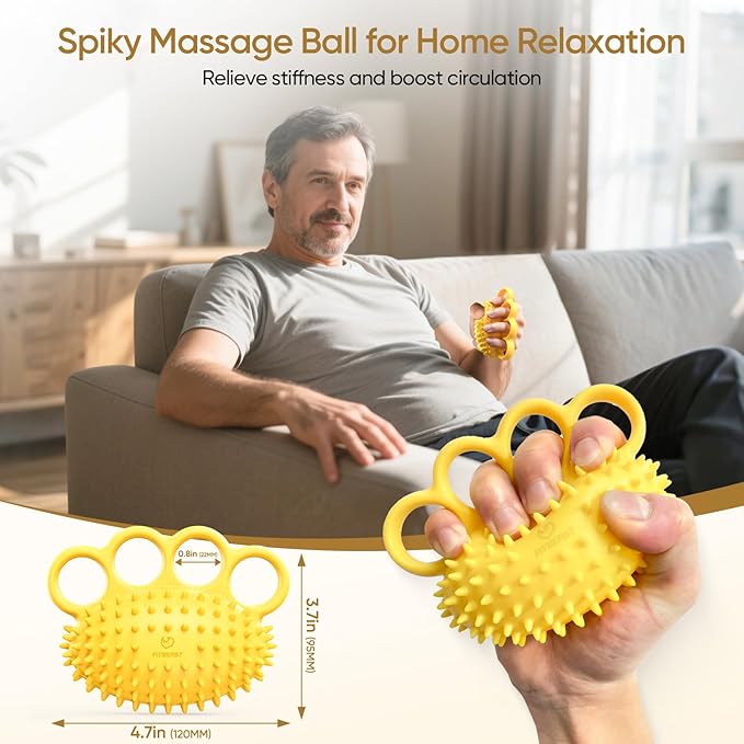 FitBeast Hand Exercise Ball Set–3 Pack Hand Squeeze Balls for Hand Therapy, Grip Strength, Finger & Wrist Training, Stress Balls for Adults, Ideal for Rehab, Arthritis, Carpal Tunnel
