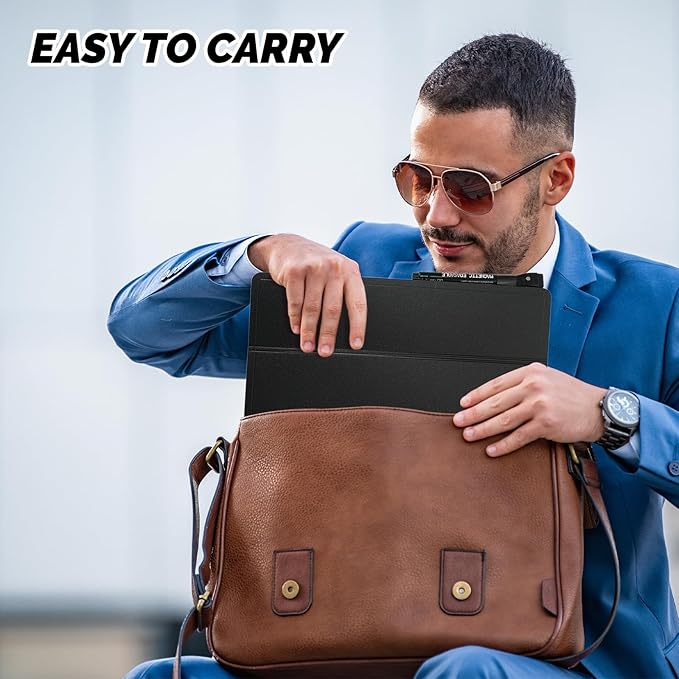 Small Portable White Board Dry Erase Notebook, 9" x 12" Double Sided Folding Whiteboards with 3 Pens, A4 Reusable Notebook with Storage Mesh Bag for Study, Meeting, Draft, Notes, Doodling