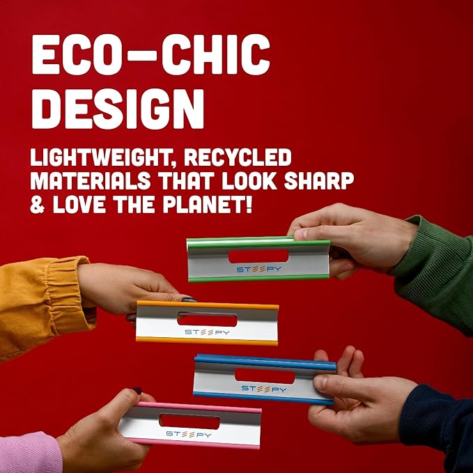 Steepy Portable Laptop Stand for Desk 3 Heights Computer Stand for Laptop Riser – Ergonomic Soporte para Laptop Base – Computer Holder & Elevated Lifter for Travel, Home Office, Projector Riser or DJ