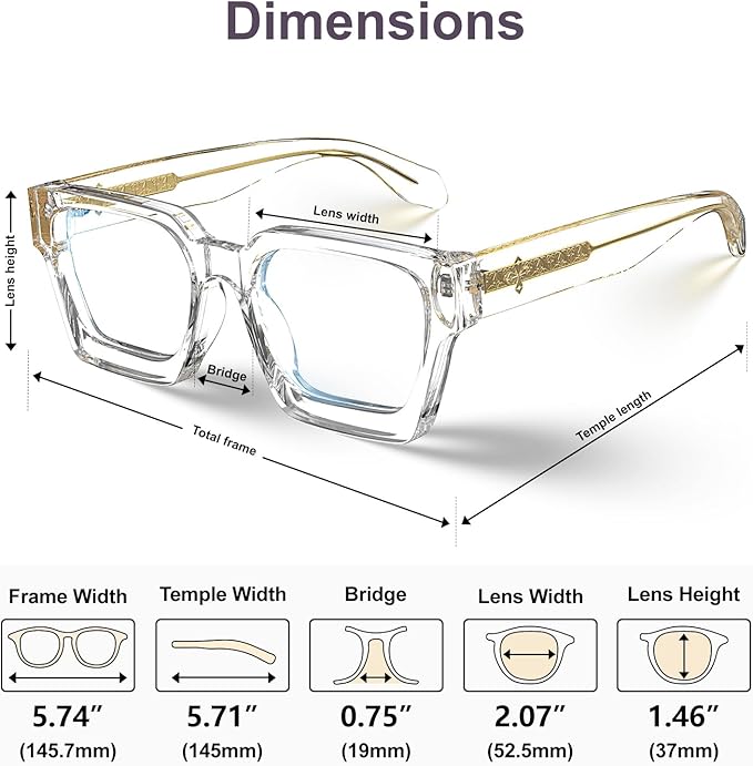 VISOONE 2 Pack Blue Light Blocking Glasses Rectangle Frame and Chic Preppy Look for Women Men RIVER