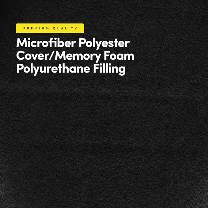 Sweet Home Collection Chair Cushion Memory Foam Pads Tufted Slip Non Skid Rubber Back U-Shaped 17" x 16" Seat Cover, 6 Pack, Faux Leather Black