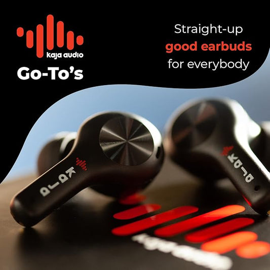Go-To's Earbuds Wireless Bluetooth with Dual Mics & Touch Control for iPhone & Android - Noise Canceling Earbuds for Gym & Exercise