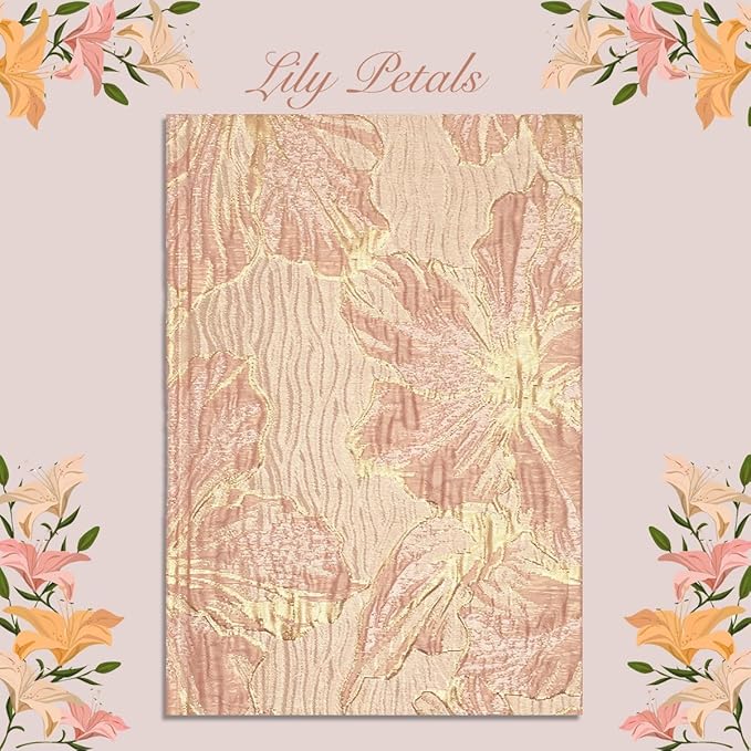 Floral Journal for women, Hardcover Notebook, A5, 6x8, Ruled Pages, Lay Flat, Pretty Journal, Lily Flower, Pink, can be Reading Journal, Writing Notebook, Self Love Journal, Personal Journal