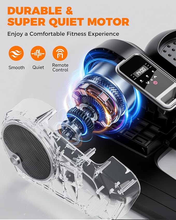 Under Desk Elliptical Machine, Ellipse Leg Exerciser as Seen on TV, LCD Display & 12 Adjustable Speed Ellipse Fit, Portable & Quiet Foot Pedal Exercise Machine, Mini Eclipse Leg Exerciser for Seniors