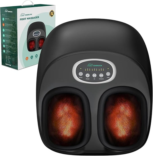 Snailax Foot Massager with Heat, Shiatsu Foot Massager Machine for Plantar Fasciitis, Adjustable Vibration & Pressure for Neuropathy Pain, Women Men Gifts, Fits Up to 13"