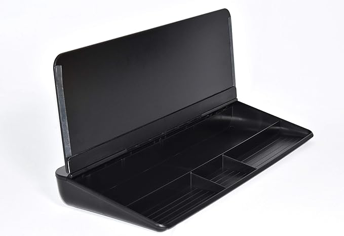 Audio-Visual Direct - Glass Desktop Computer Keyboard Whiteboard Notepad Set, Black (Includes Neon Marker, Eraser & Sticky Notes)