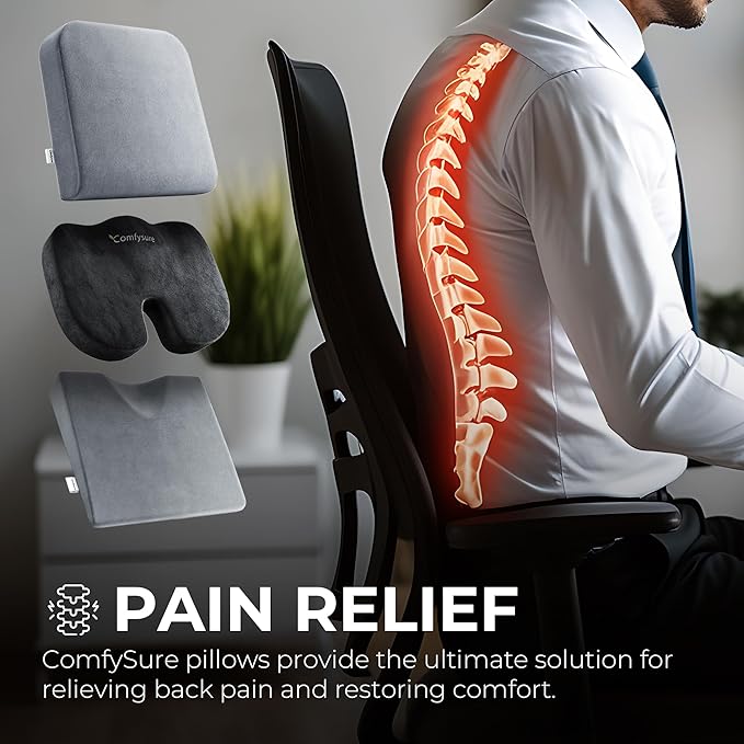 Seat Cushion Extra Large - Firm Memory Foam Chair Pad for Recliner, Wheelchair, Office Chair, Stadium, Bleacher, Car, Floor, Patio Furniture, Bariatric Overweight Users 19”x17”x3”