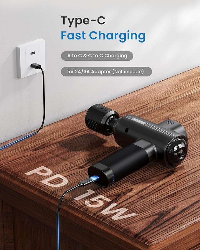 RENPHO Thermacool Massage Gun Deep Tissue with Heat and Cold Head, Handheld Muscle Massager with Carry Case, Percussion Body Muscle Masajeador for Men Women Athletes, Active