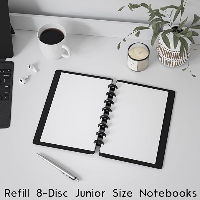 Discbound Half-Letter Size Extra Thick Dot Grid Paper Refill, 400 Sheets (800 Pages), 5.5 in. x 8.5 in., 120 GSM, Junior Size