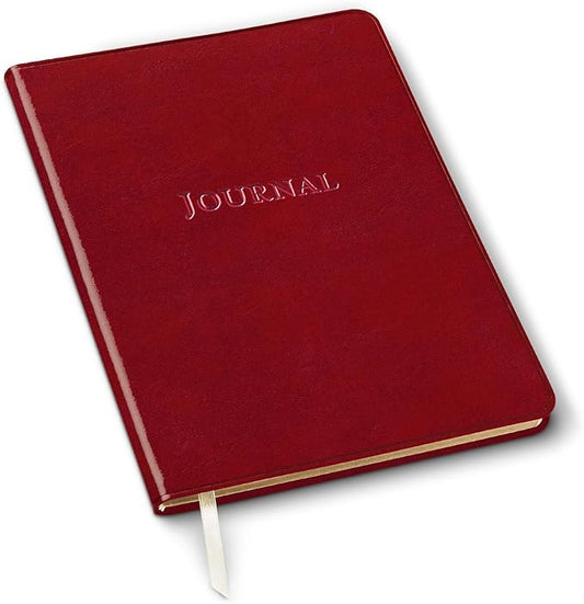 Gallery Leather Journal Notebook - 192 Pages, Softcover, For Men and Women, For Writing, Work & Travel, Handcrafted - Acadia Deep Red - 9.75 x 7.5, Large Lined