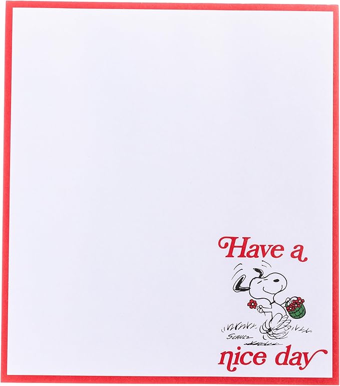 Graphique Peanuts Assorted Notepads, Set of 3 Memo Pads, 60 Sheets/Pad