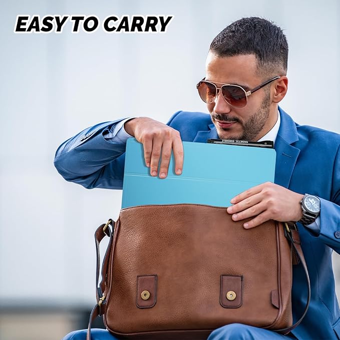 Small Portable White Board Dry Erase Notebook, 9" x 12" Double Sided Folding Whiteboards with 3 Pens, A4 Reusable Notebook with Storage Mesh Bag for Study, Meeting, Draft, Notes, Doodling