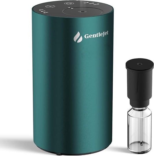 LiteMist Waterless Essential Oil Diffuser - Aluminum Aromatherapy Oil Diffuser, Rechargeable USB-C Scent Diffusers for Home, Car & Office, Quiet Operation, 0.35oz/0.7oz Bottle Capacity