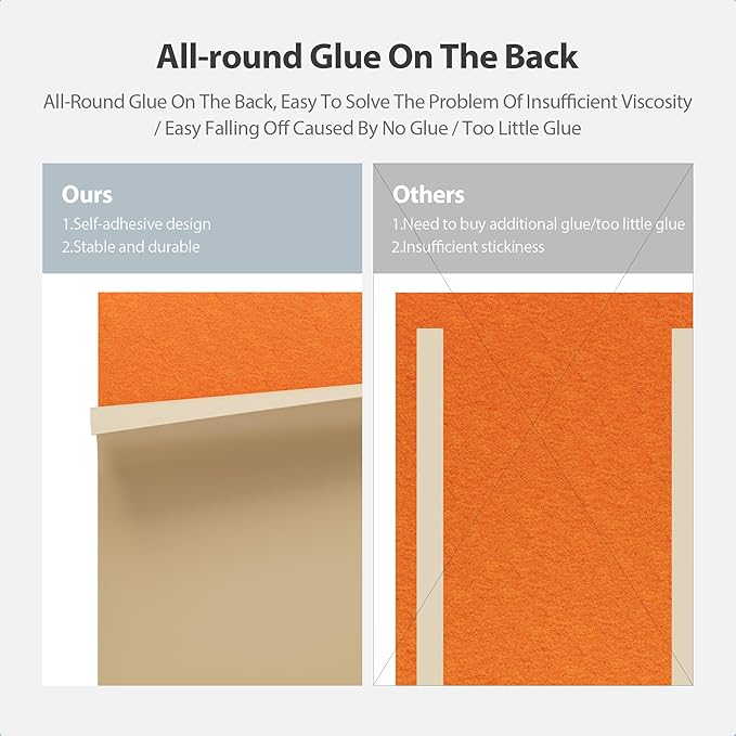 12 Pack Acoustic Panels Self Adhesive Sound Proof Foam, High Density Sound Acoustic Panel, 16X12X0.4 Inch 4:3 Rectangle Panels in Home, Office, Reccording Room, Studio, more(Orange-Red)