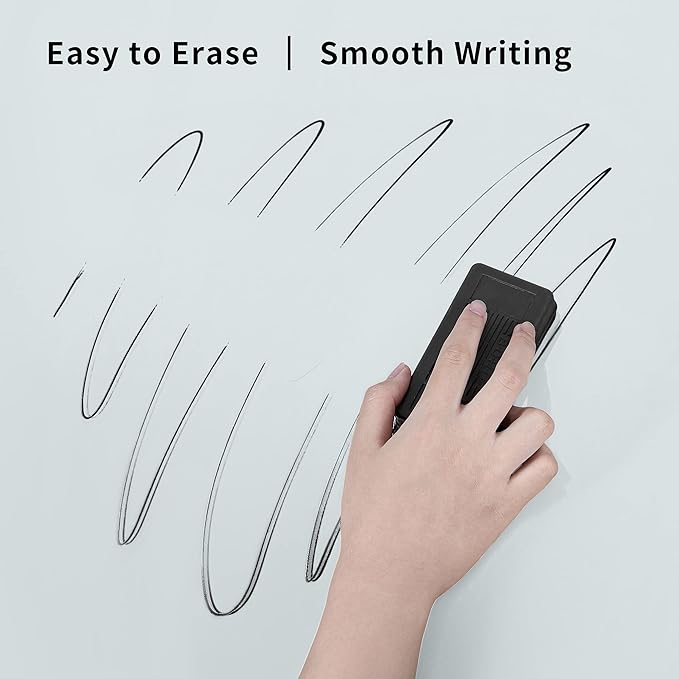 R&G Magnetic Glass Dry Erase Whiteboard,48" x36“ Frameless White Writing Board Set for Office,School and Home